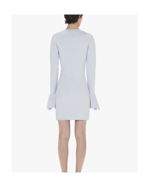 J.W. Anderson Blue Jw Anderson V-Neck Long-Sleeved Mini Dress
