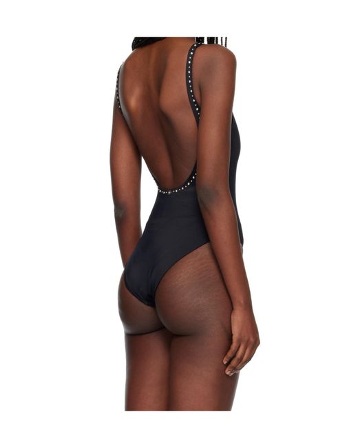 Versace Blue Embellished Swimsuit