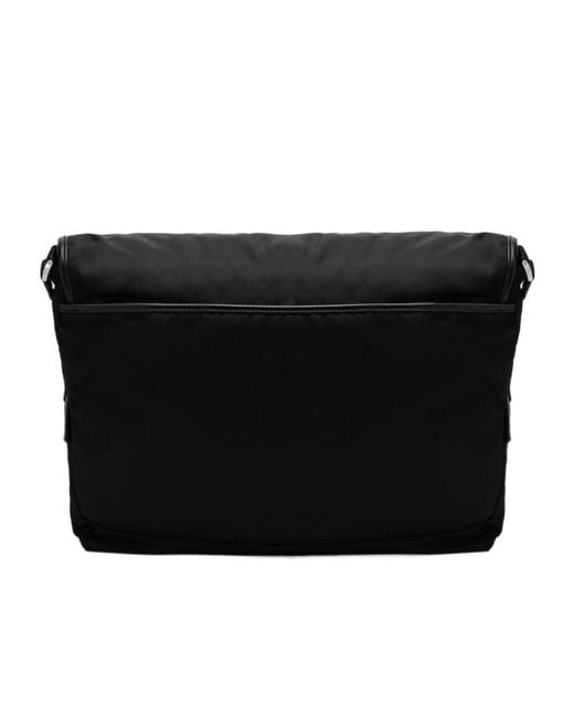 Prada Black Re-Nylon Triangle-Logo Crossbody Bag for men
