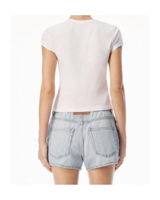 Alexander Wang White Pinwheel Crystal-Embellished T-Shirt