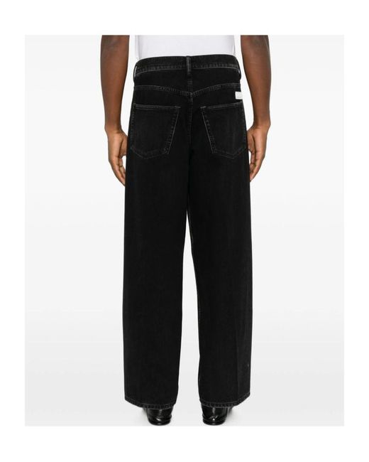 Nine:inthe:morning Black Casual Trousers With Belt Loops for men