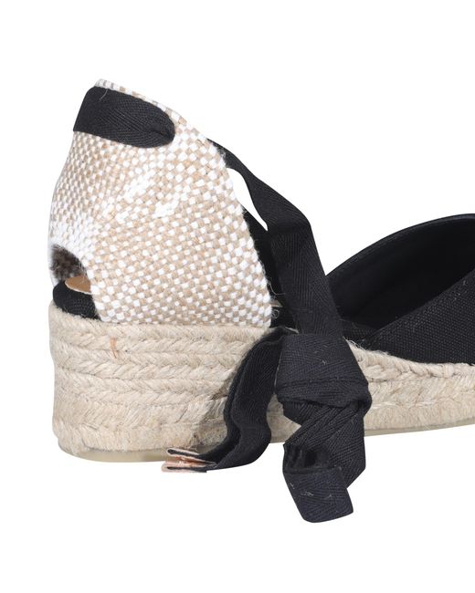 Castaner Black Castañer Carina Ankle Strapped Wedge Espadrilles