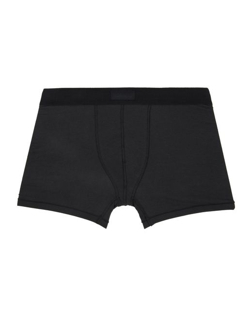 Skims Black Logo Boxer Briefs Three-Pack for men