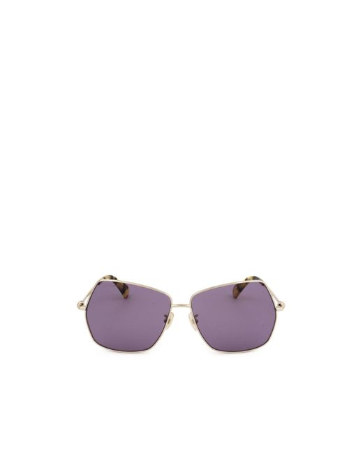 Max Mara Purple Geometric Sunglasses