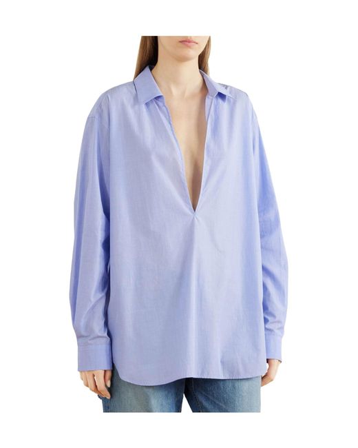 Ssstein Blue Skipper Cotton Shirt