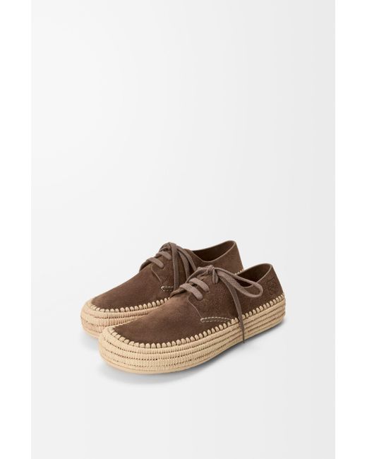 Loewe Brown Rio Debossed-Logo Espadrilles for men