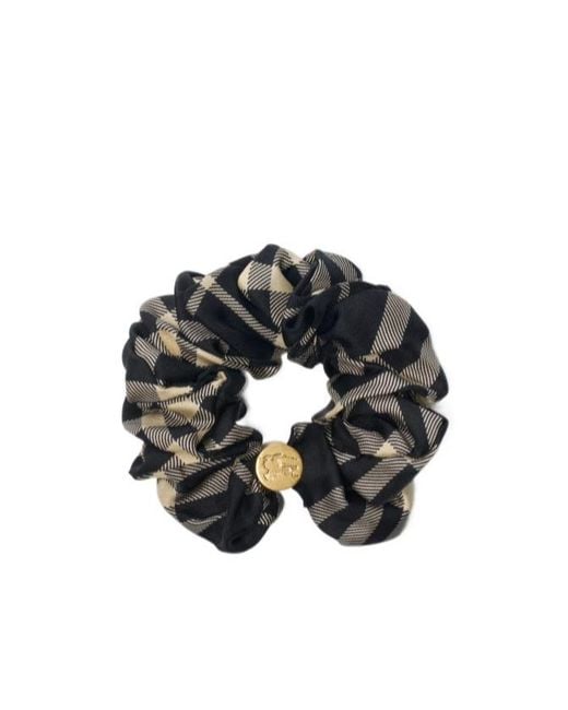 Burberry Multicolor Check Silk Scrunchie