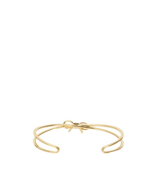 Ferragamo White Bangle With Bow