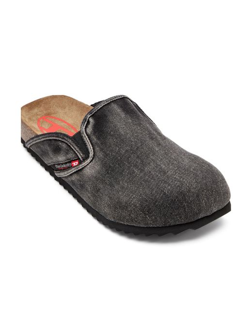 DIESEL Brown D-Woodstock Slippers for men