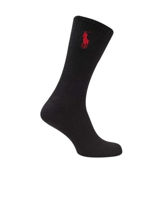 Polo Ralph Lauren Blue 3 Pack Big Polo Pony Crew Sock for men