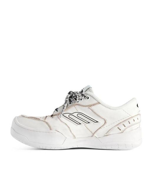 Balenciaga White Hamptons Platform Sneaker