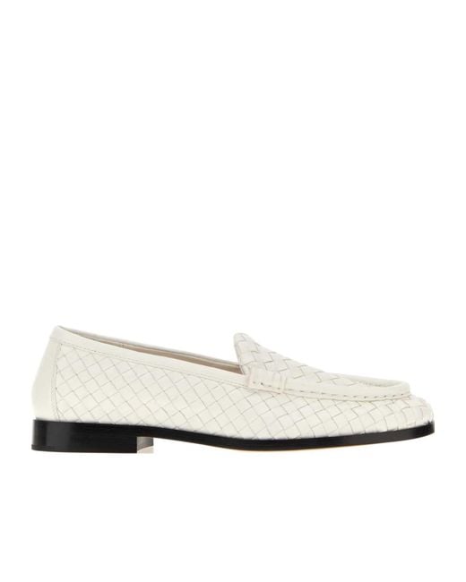 Bottega Veneta White Silenzio Loafers