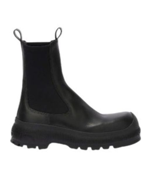 Jil Sander Black Chelsea Boots