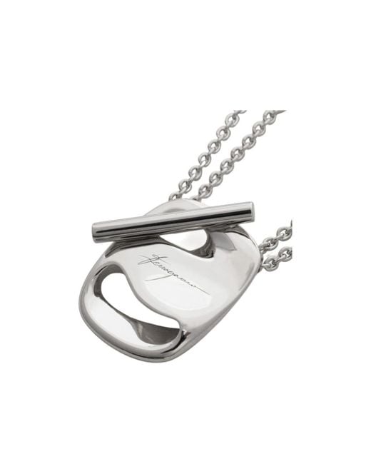 Ferragamo White Ferragamo Vara Necklace