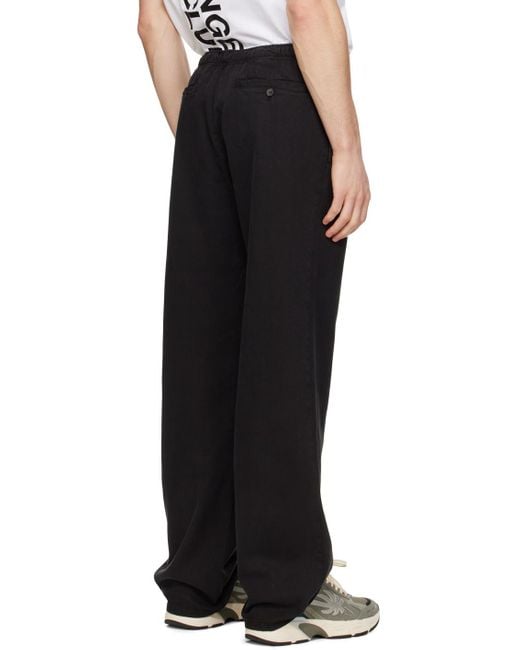 Palm Angels Black Cotton Blend Pants for men