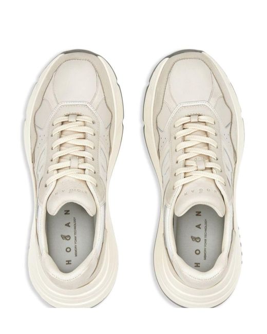 Hogan White H669 Leather Sneakers