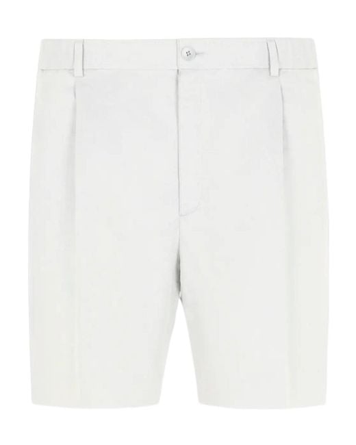 Brioni White Bellagio Tailored Shorts for men