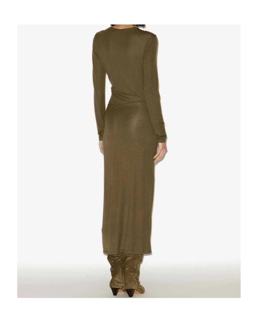 Isabel Marant Natural Isabel Marant Étoile Jelina Long Draped Jersey Dress