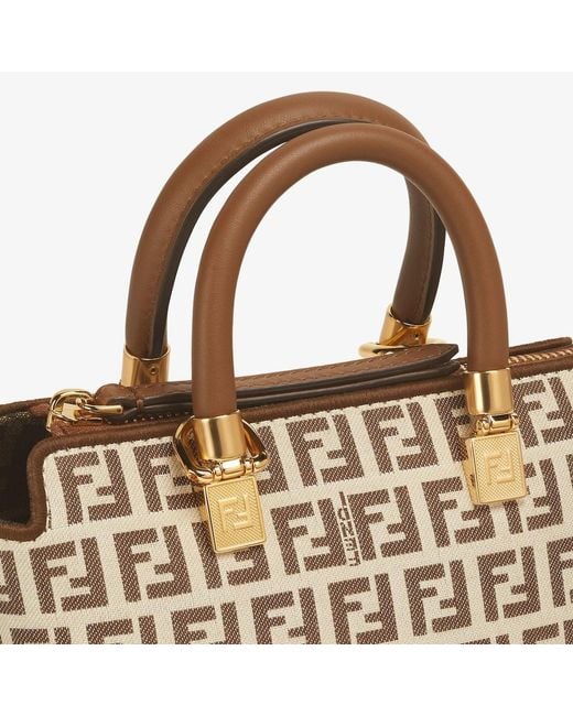 Fendi Metallic By The Way Ff Monogram Mini Tote Bag
