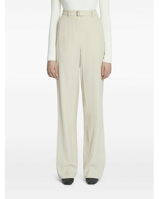 Lanvin White Belt-Loop Casual Pants