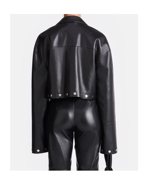 Nanushka Black Kassie Studded Shirt