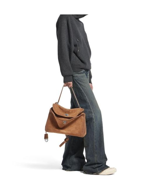 Balenciaga Brown Rodeo Medium Shoulder Bag