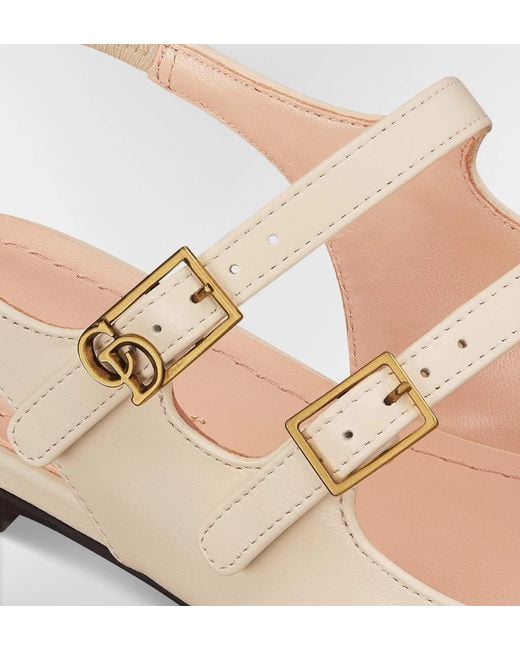 Dior White Cherie Slingback Flat