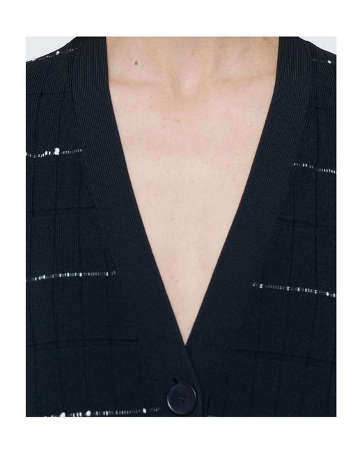 Joseph Black Fragmented Stripe Cardigan