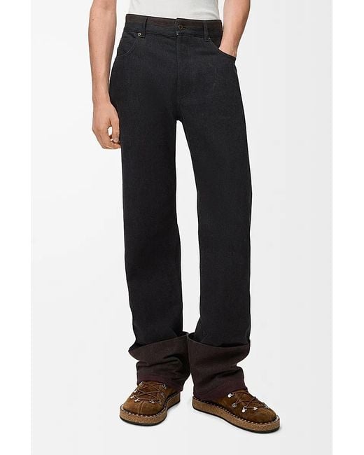 Loewe Blue Turn-Up Jeans for men