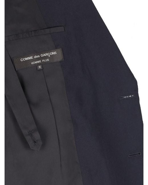 Comme des Garçons Blue Long-Sleeved Suit Jacket for men