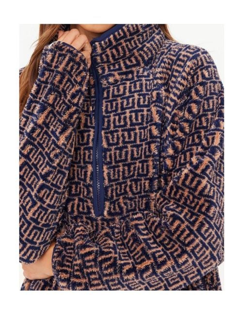 The Upside Brown Castilla Tu Print Half-Zip Sweatshirt
