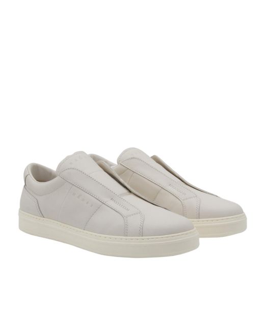 Hogan Gray Leather Slip-On Sneakers for men