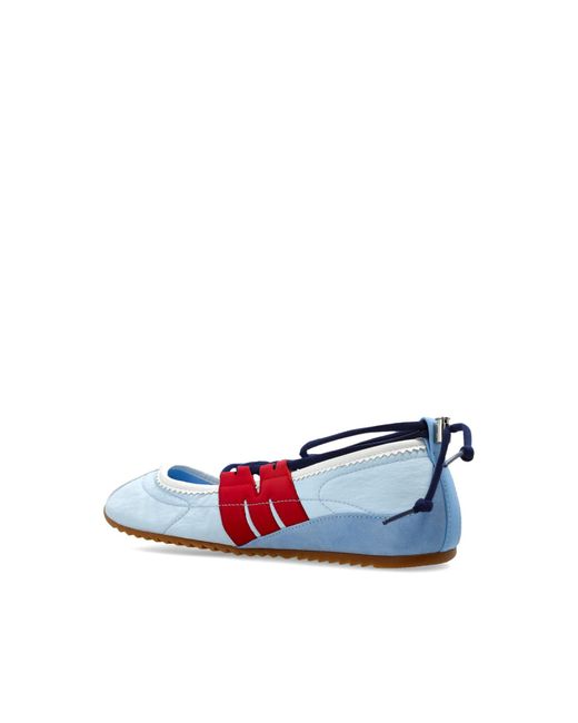 Marc Jacobs Blue Round-Toe Ballet Flats