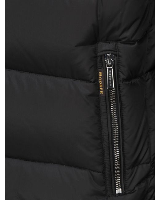 Moorer Black Brett-Sh Quilted Jacket for men