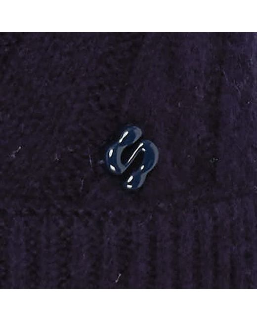 ShuShu/Tong Blue Bow-Detail Cable-Knit Sweater