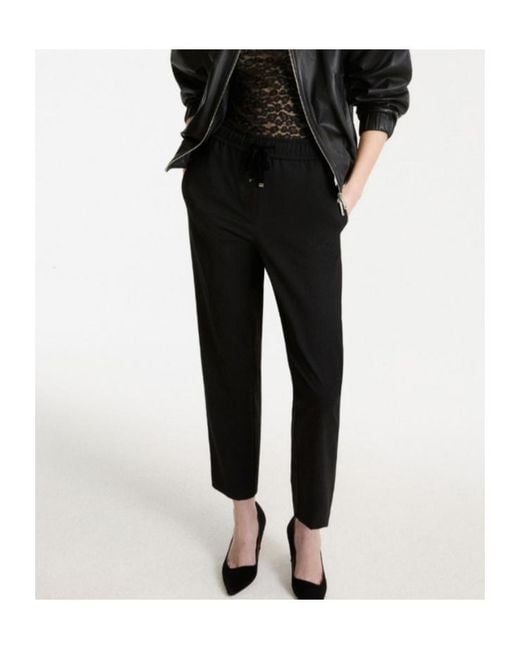 Marella Black Drawstring Trousers
