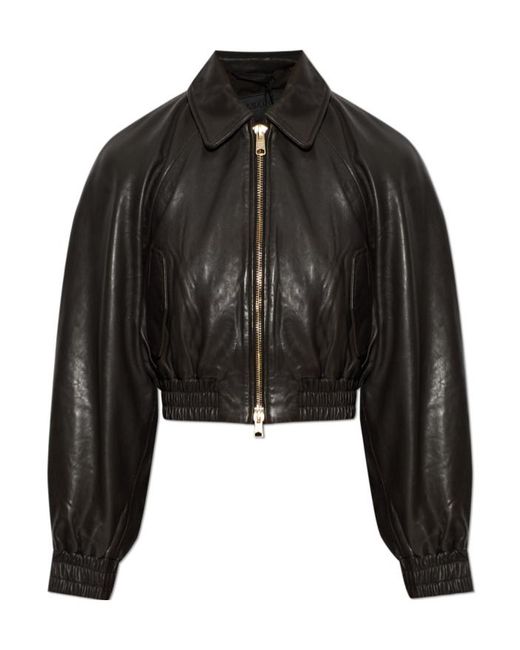 AllSaints Black Leather Jacket 'Anouk'