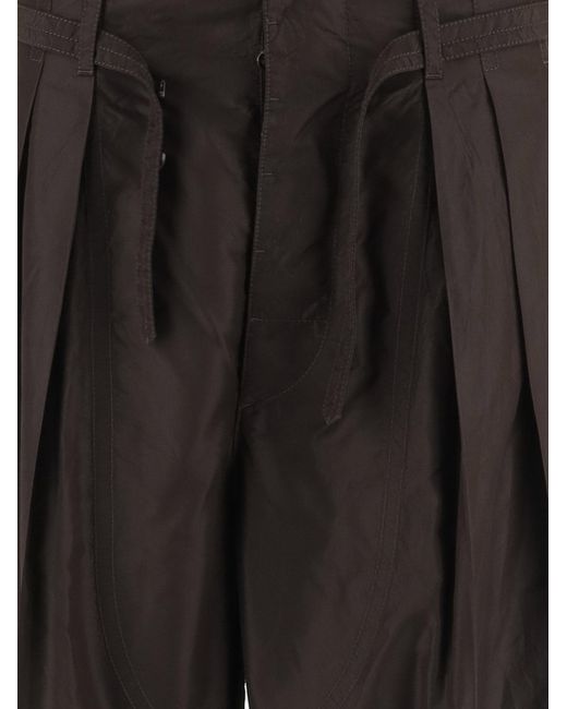 Bottega Veneta Black Pleated Casual Pants