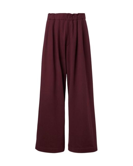 Dries Van Noten Purple Cotton Jersey Sweatpants for men