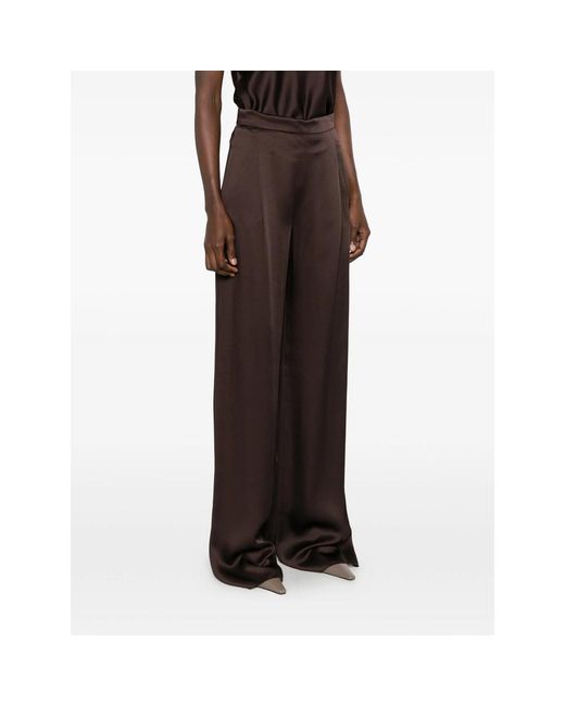 Max Mara Brown Wide-Leg Casual Pants