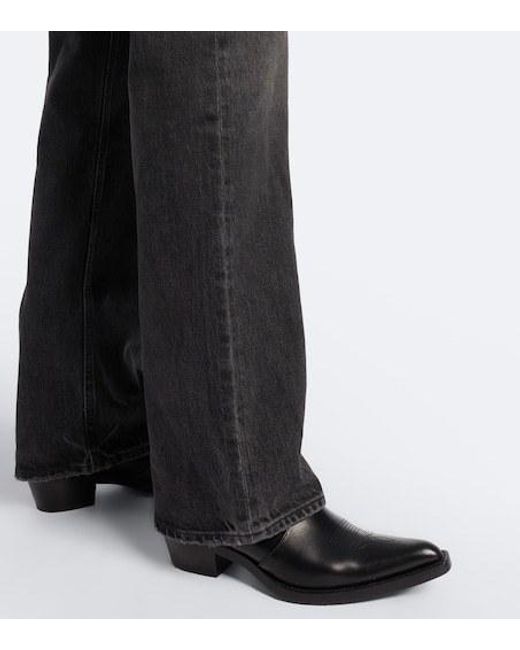 Agolde Black Vintage Loose Straight Jeans