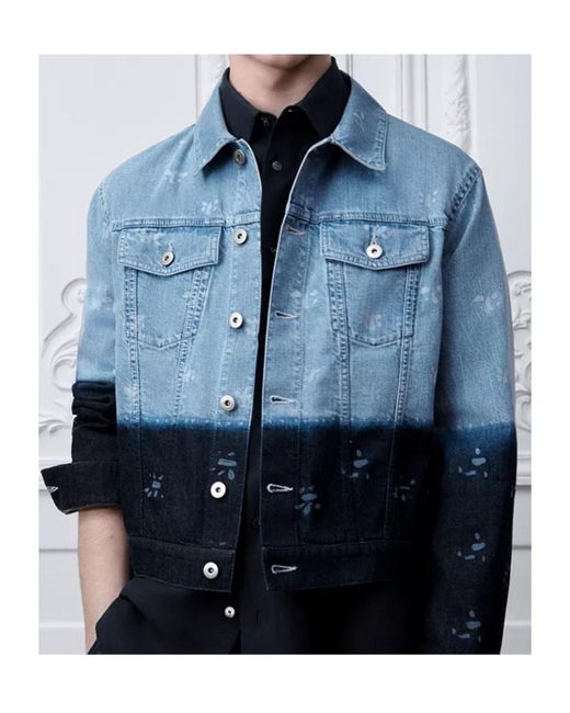 Dior Blue Iviera Trucker Jacket for men