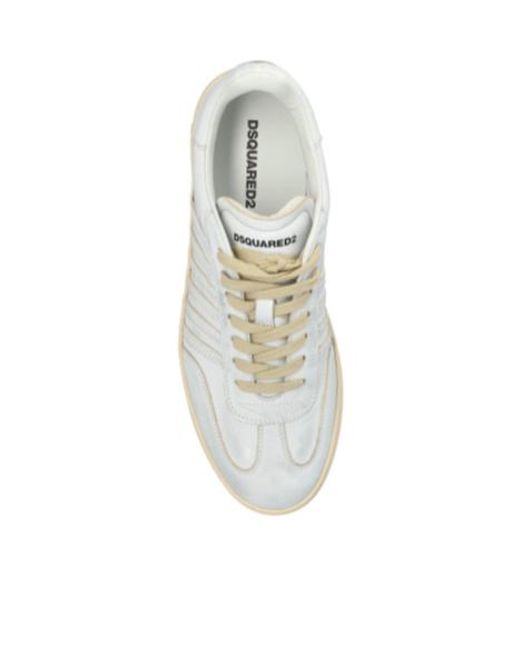 DSquared² White Boxer Low-Top Sneakers for men