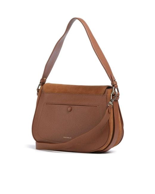 Coccinelle Brown Mavery Medium Flap Bag
