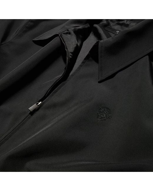 Gucci Black Stretch Polyester Zip Jacket With Embroidery for men