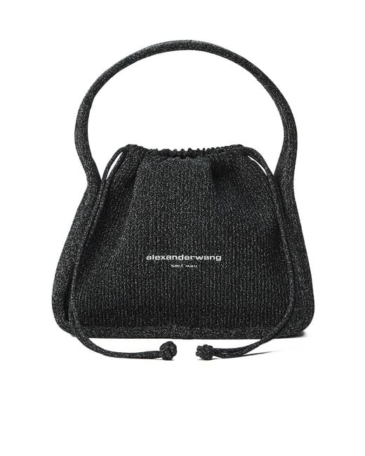 Alexander Wang Black Ryan Small Knit Tote Bag