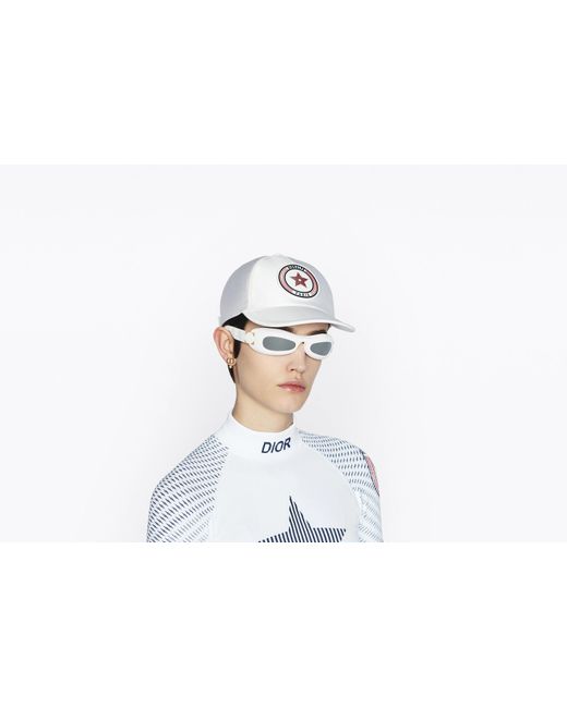 Dior White Eyewear Oval-Frame Sunglasses