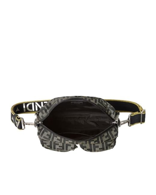 Fendi Black Camera Case Superlight Ff Zucca Fabric Bag for men