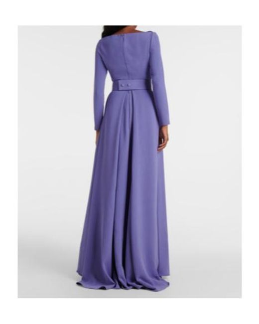 Solace London Blue Shayla Crepe Dress