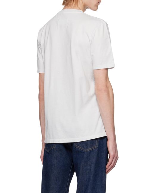 Maison Margiela White Short-Sleeved Crewneck T-Shirt for men